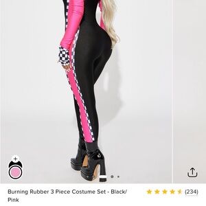 3 Piece Costume Set - Black/Pink